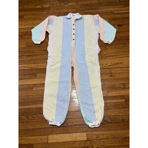 Vintage NAF NAF Paris Cotton Jumpsuit Coverall Colorful Striped Cotton France